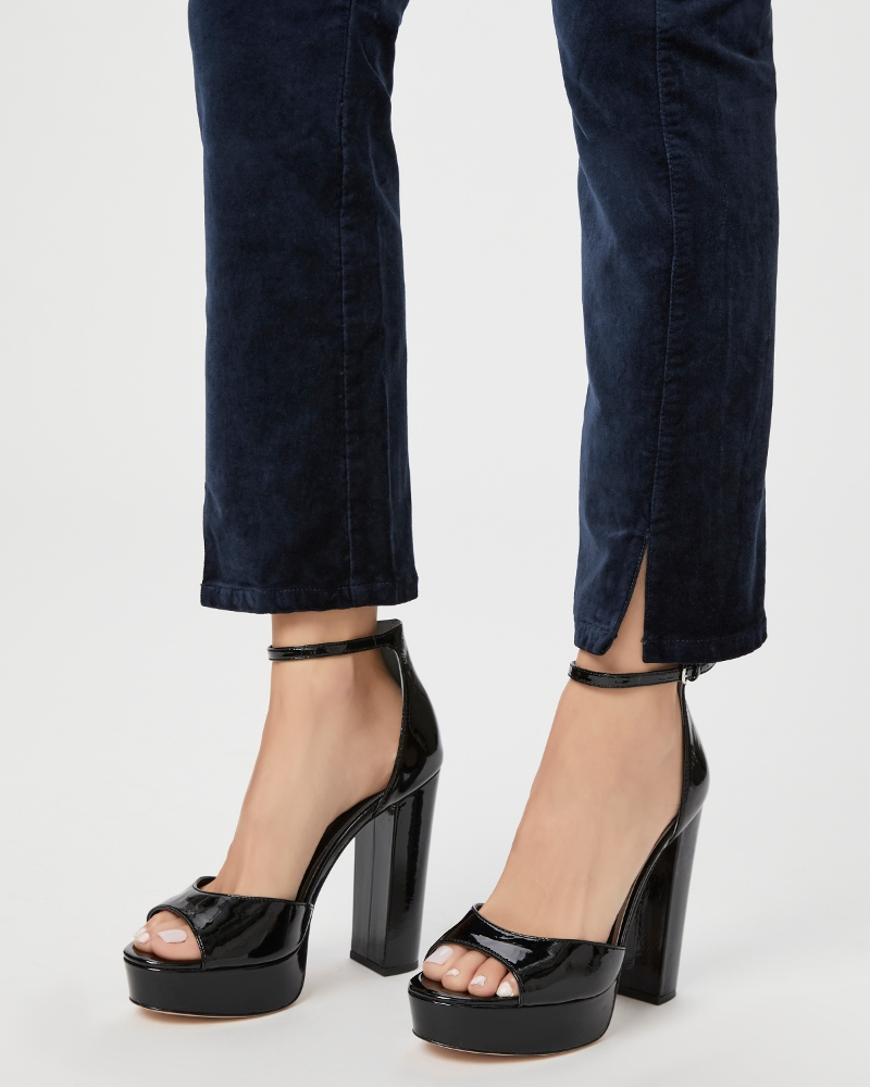 Cindy Twisted Seam in Deep Navy Velvet
