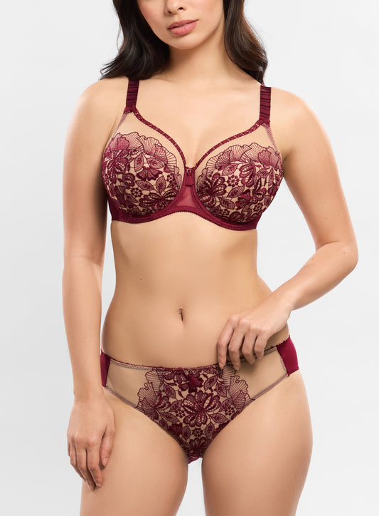 Agathe Underwired Full Cup Bra (07204)Amarante