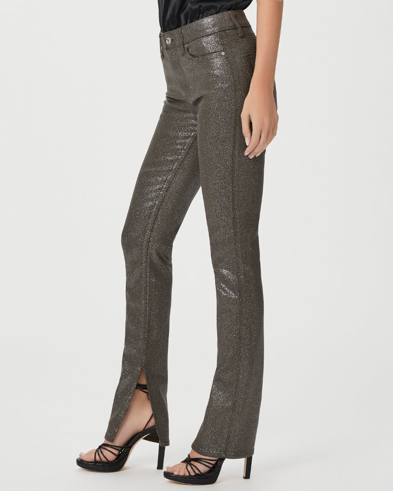 PAIGE Constance Skinny - Dark Taupe/Silver Luxe Coating